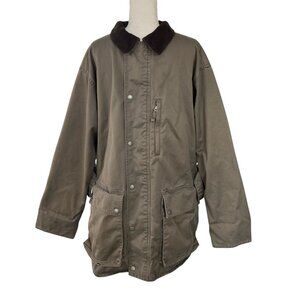 Banana Republic Men's Y2K Cotton Chore Barn Coat Field Jacket Green Size Large